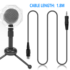 Adjustable Height Condenser Microphone with Noise Cancelling Wired 3.5mm Connector for Computer and Conference Use - Product Image 4
