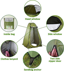 Tente de douche pop-up et sac de douche solaire 20L - Abri de camping étanche pour la douche <span class=keywords><strong>en</strong></span> extérieur - Product Image 2