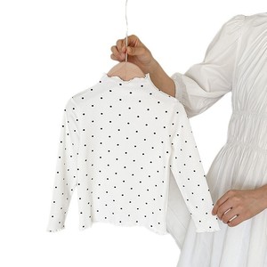 <span class=keywords><strong>Maglietta</strong></span> a Maniche Lunghe con Stampa Integrale a Pois per Ragazze, Autunno 2025, Casual, Traspirante, in Poliestere/Cotone, Collo Tondo - Product Image 5
