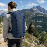 Sac à dos de camping personnalisé à chargement frontal, multi-couches, sac d'extérieur 22L, léger et confortable pour la randonnée