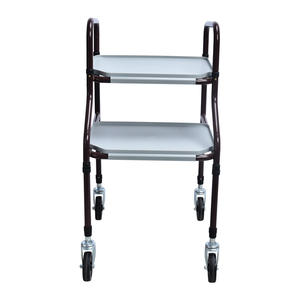 Carrito de Servicio de Vino Portátil Multifuncional Weixuankang, de Aleación de Aluminio, con Cuatro Ruedas y Estante de Almacenamiento de Doble Capa - Product Image 4