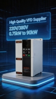 Variador de Frecuencia KingDrive, Monofásico/Trifásico 0.75-90KW, para Bomba de Agua, Certificación CE ISO, con Protección de Motor, Arranque Suave