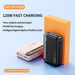 Mini <span class=keywords><strong>batterie</strong></span> <span class=keywords><strong>externe</strong></span> portable ultra-mince à deux ports, charge rapide PD 20W, écran LED, 10000 mAh, câbles inclus, logo <span class=keywords><strong>personnalisable</strong></span> - Product Image 5
