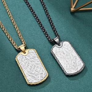 Nouveaux hommes écorce désordonnée Grain roi marque pendentif mode tendance titane acier collier - Product Image 2
