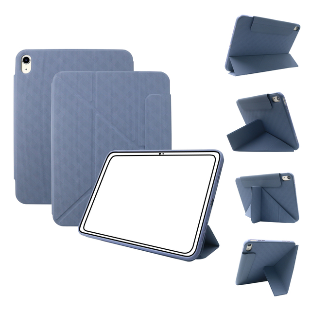Multi Angle Folding Tablet case for iPad A16 10th Generation PU Leather Shockproof Protective Auto Wake/sleep Tablet Cover