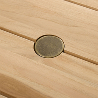 Ensemble de table de jardin au design moderne, table de salle à manger en teck massif, résistante à l'eau, durable, pour la maison et les restaurants