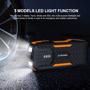 Démarreur USB-C à charge rapide 12V pour moto, voiture, camion, outil d'urgence 1500A, lumière LED, écran numérique, torche <span class=keywords><strong>SOS</strong></span> - Product Image 4