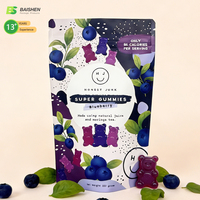 Sachet refermable personnalisé en aluminium alimentaire imprimé, résistant à l'humidité, avec fermeture éclair, pour snacks, bonbons, aliments en conserve et aliments pour animaux de compagnie