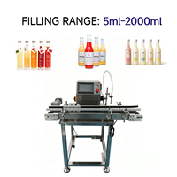 Machine de remplissage de liquides semi-automatique compacte pour bouteilles en verre, utilisation sur bureau, avec pompe magnétique et contrôle PLC