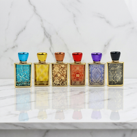 Flacon de parfum de luxe 50 ml en verre de style arabe avec bouchon à vis, sérigraphie, emballage personnalisé et diffuseur à bâtonnets
