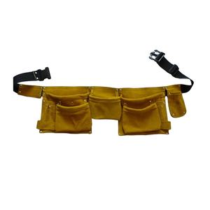 Custom Yellow Cowhide Double Hip <b>Bag</b> Electrician Waist Kit With <b>Special</b> <b>Purpose</b> Tool <b>Case</b> Electrician Waist <b>Bag</b> - Product Image 4