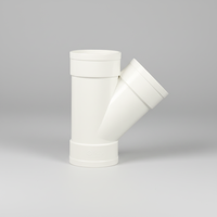 Tuyau PVC chinois en gros, raccord trois voies incliné pour drainage, pour usage personnalisé par les fabricants
