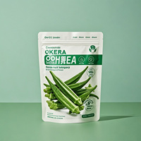 Op maat gedrukte, voedselveilige plastic verpakking met hersluitbare zip voor gedroogde okra, gedroogd fruit, groenten, cashewnoten en dierenvoer.