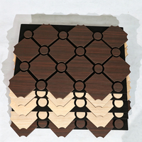 Panneau acoustique en bois à lamelles de forme spéciale, imperméable et antistatique, à prix avantageux, pour la décoration murale intérieure