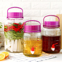 Bocaux de conserve scellés 1L 2L 3L 5L 8L 15L 20L grands bocaux de stockage de cornichons en verre avec couvercle en plastique
