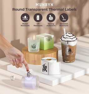 Etiqueta de Papel Térmico Transparente Personalizada, Rollo de Etiquetas Autoadhesivas para Embalaje de Productos, Envío e Identificación de Marca - Product Image 3