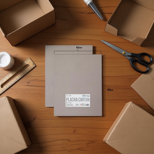 Foglio di Cartone Ilan 40x60cm 2mm Grigio per Artigianato e Imballaggio - Product Image 2