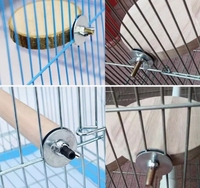 Perchoir de cage à oiseaux en acier inoxydable, vis autoperceuse pour bois, écrou papillon, rondelle, jouets pour perroquets, support, tige de meulage pour griffes