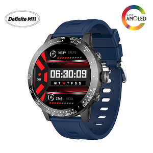 สมาร์ทวอทช์รุ่น M11-303 สำหรับกิจกรรมกลางแจ้ง พร้อม GPS, Bluetooth โทรออกได้, หน้าจอ AMOLED 1.5 นิ้ว, กันน้ำ 3ATM, ติดตามสุขภาพตลอดวัน สีฟ้า  สินค้าขายดีใน TikTok - Product Image 1