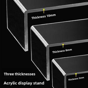 Rak <span class=keywords><strong>Display</strong></span> Akrilik Transparan Bentuk U yang Dapat Disesuaikan Tingginya dengan Pembagi Ketebalan yang Dapat Diatur untuk Sepatu, Parfum, dan Figur di Toko Ritel - Product Image 5