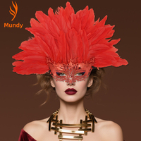 Masque en plumes de renard unisexe et confortable pour les fêtes, Halloween, Mardi Gras, cosplay, bals masqués, soirées costumées, événements en bar