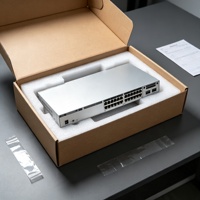 Switch Géré 24 Ports Gigabit SFP Fibre Optique Couche 3 avec Prise en Charge VLAN, SNMP, QoS, Alimentation Double Redondante, Montage en Rack 1U, Capacité 672 Gbit/s