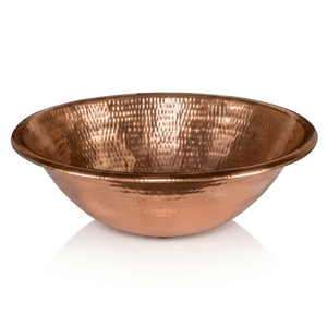 Évier en cuivre martelé fait main de qualité supérieure, style vintage, pour cuisine ou salle de bain - Product Image 1