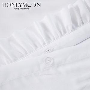 ชุดเครื่องนอน3ชิ้นชุดผ้าปูที่นอนสีขาวขนนุ่มสุดหรูสิ่งทอภายในบ้าน - Product Image 3