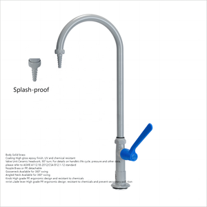Grifo Moderno de Latón Macizo Resistente a Químicos con Válvula de Cerámica y Acabado de Alto Brillo para Uso en Escuelas, Almacenes, Hospitales y Laboratorios - Product Image 4