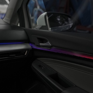 Lumière ambiante de voiture RHD, panneau lumineux électroluminescent avec 7 couleurs pour le logo du tableau de bord et la décoration des seuils de porte - Product Image 3