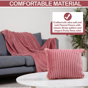 Manta de viaje 2 en 1, avión compacto con bolsa, juego imprescindible con funda para equipaje de mano y clip para mochila, manta y almohada - Product Image 5