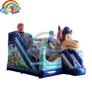 Parc gonflable à dégonflage rapide, construction durable, empreintes de pattes de chien, petites zones pour enfants - Product Image 5