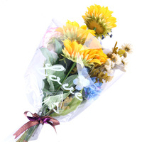 Bouquet de fleurs en papier plastique entièrement transparent pour l'emballage de fleurs anti-poussière pour la fête des mères, sac à fleurs multi-rouses