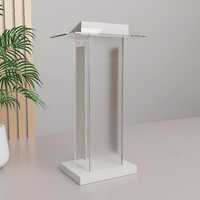 Vente en gros de plexiglas transparent personnalisé, design moderne, acrylique transparent, portable, chaire, exposition, podium d'église pour mariage