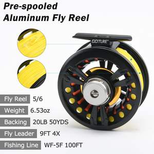 <span class=keywords><strong>Goture</strong></span> <span class=keywords><strong>Canne</strong></span> à pêche à la mouche et moulinet Combo 8 sections 60/80 pièces Mouches en aluminium avec lignes Sac portable étanche - Product Image 4