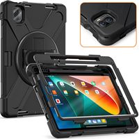 Casing Tablet Silikon Universal Tahan Guncangan untuk XIAOMI MI Pad 5/Pad5 Pro Tempat Pensil Tali Tangan Dapat Diputar Berdiri Penutup Kasar