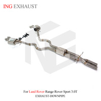 Système d'échappement Catback en acier inoxydable ING pour Land Rover Range Rover Sport 3.0T L320 L322, accessoires de silencieux à soupape électronique