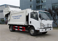 Camion compacteur de déchets diesel 4x2 de petite taille de marque japonaise, 3-6 m³, avec boîte de vitesses de compactage