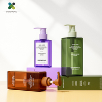 Bouteille transparente en PET avec pompe à lotion pour shampoing, gel douche, après-shampoing, 100 ml, 200 ml, format voyage, emballage pour soins de la peau