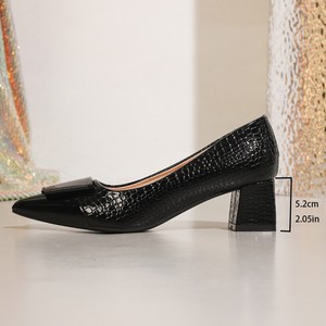 Scarpe da Donna Nere Taglia Grande 44 con Tacco 5 cm per Abiti Eleganti con Fibbia - Product Image 6