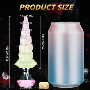 Unicorn Liquid Silicone Wearable Colorful <span class=keywords><strong>Butt</strong></span> <span class=keywords><strong>Plug</strong></span> Dilator Curved Base Slender Bendable Waist Prostate Anal <span class=keywords><strong>Plug</strong></span> Masturbation - Product Image 6