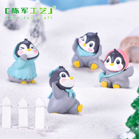 Pingouin amusant paysage bricolage bonsaï décoration succulente neige accessoires mignon animal pvc plastique pingouin