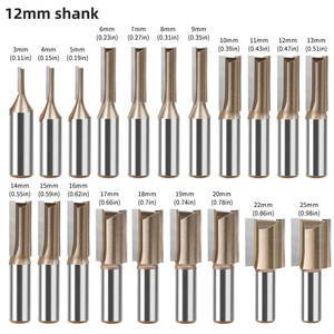 Carbide Blades Woodworking Straight <strong>Router</strong> <strong>Bits</strong> with 6mm 12mm Shank Wood Milling Cutter Furniture Engraving Carving Tools - Product Image 5
