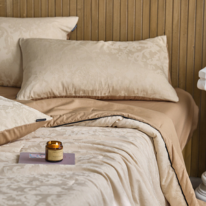 Parure de couette d'été en coton jacquard style luxe (quatre pièces) avec couette d'été en fibres de soja en relief pour climatiseur - Product Image 4