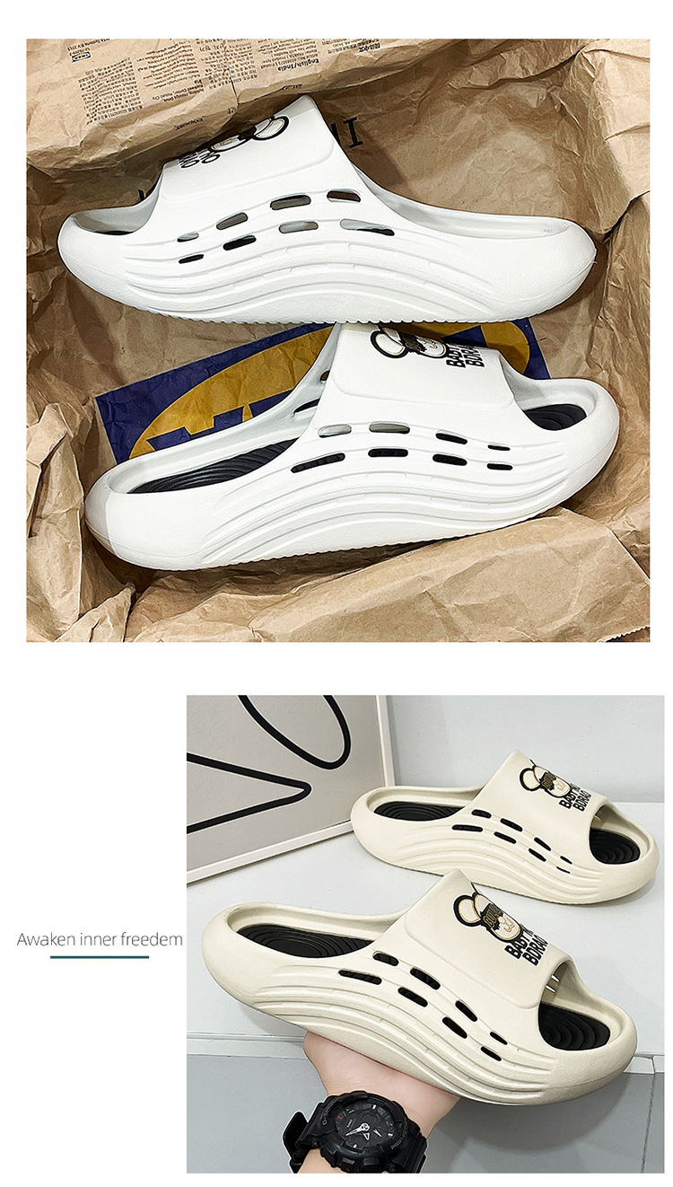 Summer EVA Footwear Thick Sole Non-slip Lightweight Female Beach Men Slippers Sandals