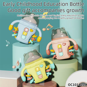 Tétines en silicone pour biberon jouet de dentition sensoriel hochet éducatif 0-12 mois musique légère jouets apaisants pour bébé de 1 an - Product Image 2