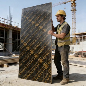 <span class=keywords><strong>Contreplaqué</strong></span> filmé en peuplier dur de 18 mm, coffrage en plastique vert PVC pour la construction - Product Image 1