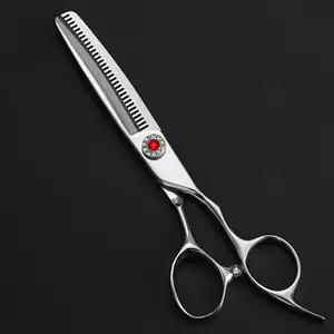 Ciseaux anti-dents CNC professionnels ciseaux de coiffure japonais 440C ensemble de ciseaux de coiffeur ciseaux de coupe de cheveux amincissants