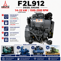 Motor Diésel Deutz F2L912 Refrigerado por Aire, 2 Cilindros, 4 Tiempos, Motor Industrial para Generador, Agricultura, Construcción, Compactadora