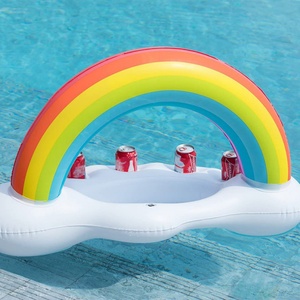 Mini Juguete Flotante de PVC Inflable Personalizado con Diseño de Arcoíris para Niños, Diversión Acuática en Piscina o Playa - Product Image 1